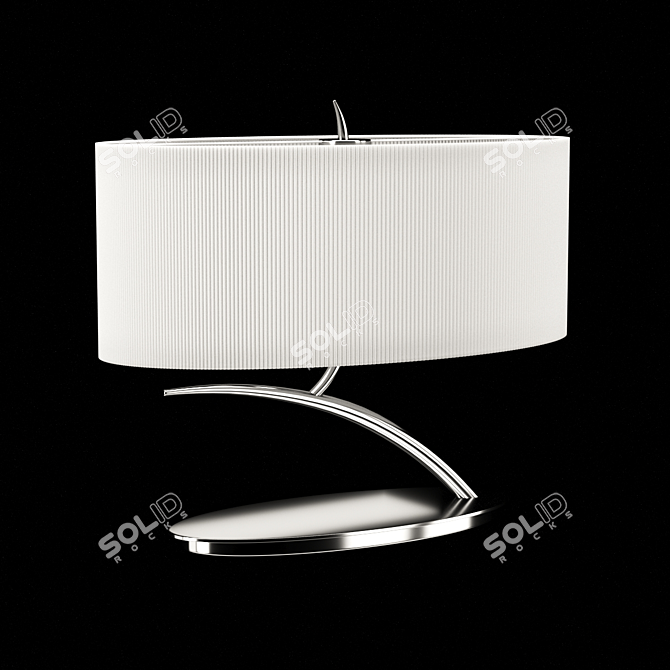 EVE 1138 OM Table Lamp: Stylish Perforated Shade, Chrome Finish 3D model image 1