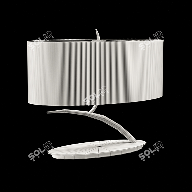EVE 1138 OM Table Lamp: Stylish Perforated Shade, Chrome Finish 3D model image 2