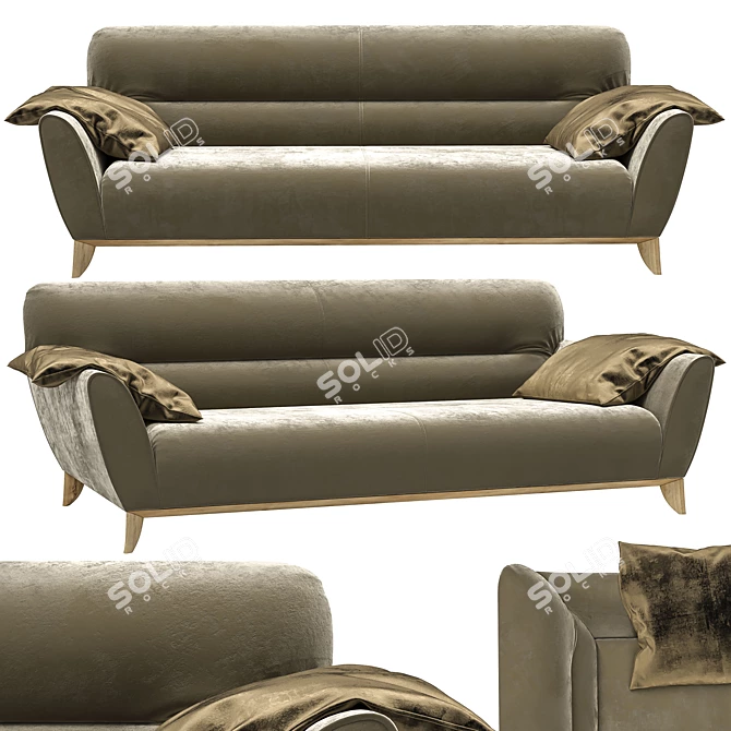 Elegant Signorini & Coco Daytona Sofa 3D model image 1