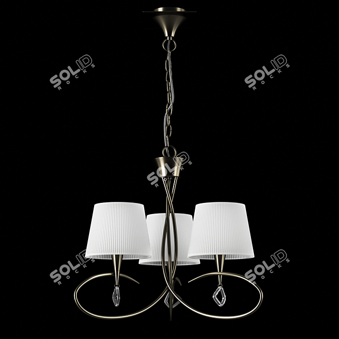 MARA 1620 OM Chandelier: Elegant Energy-Saving Bronze Fixture 3D model image 1