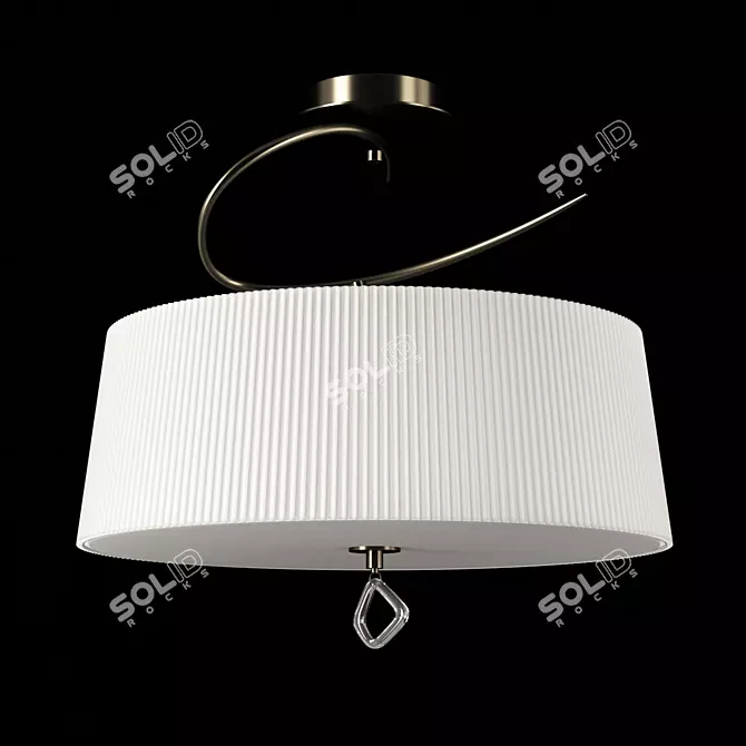 MARA 1625 OM Chandelier: Energy-Saving Fabric Shade 3D model image 1