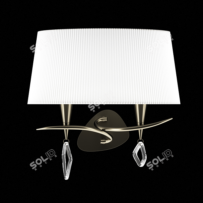 Elegant Bronze Mantra Wall Lamp 3D model image 1