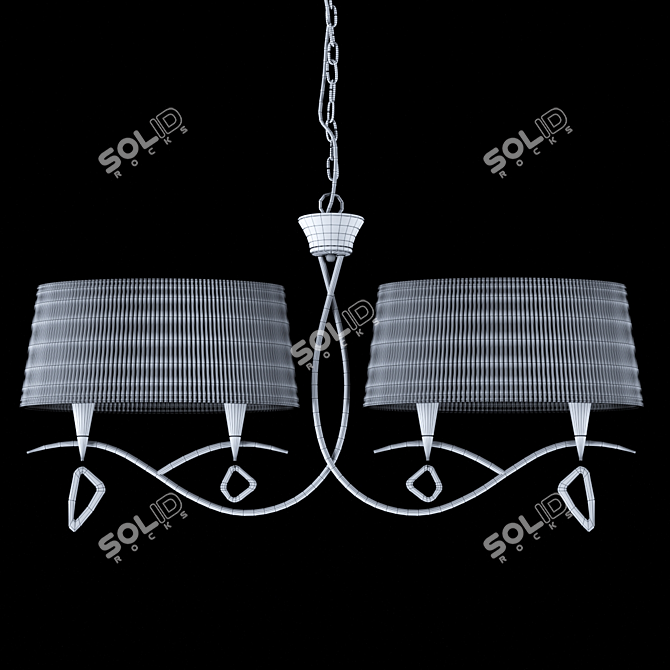 MARA 1642 OM Chandelier: Elegant Design with Energy-Saving Lights 3D model image 2