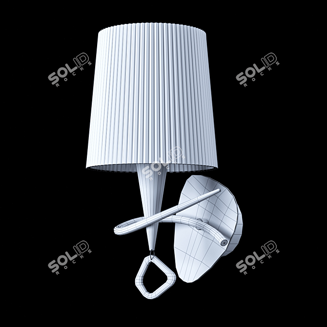 Elegant MARA Wall Lamp: Energy-Saving, Chrome Finish 3D model image 2