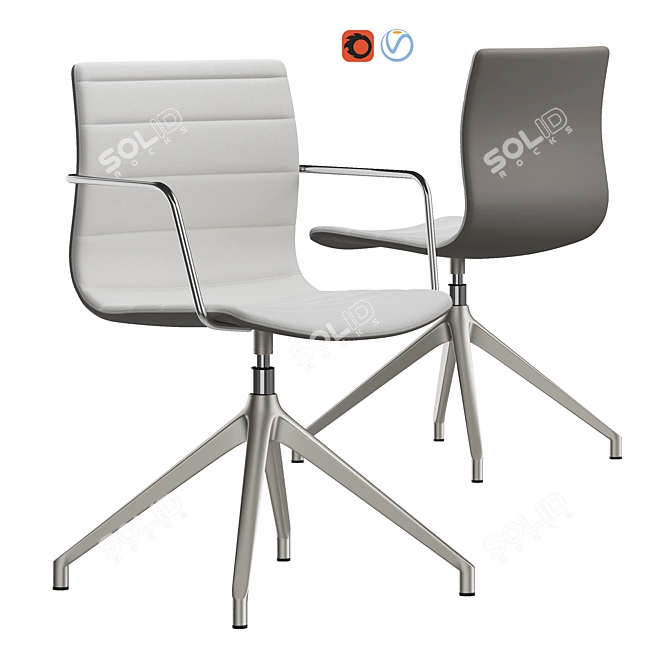 DIEMME MISS Chair: Stylish and Compact 3D model image 1