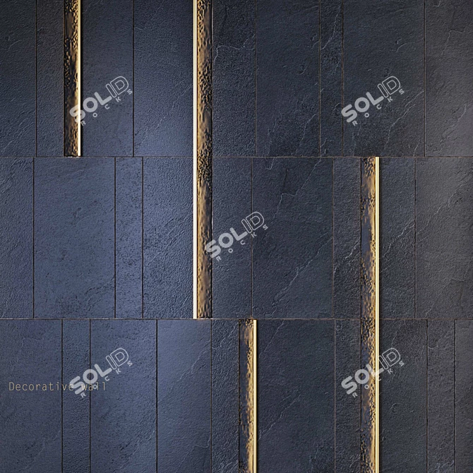 Valverdi Iguazu Dark 20mm Tiles 3D model image 2