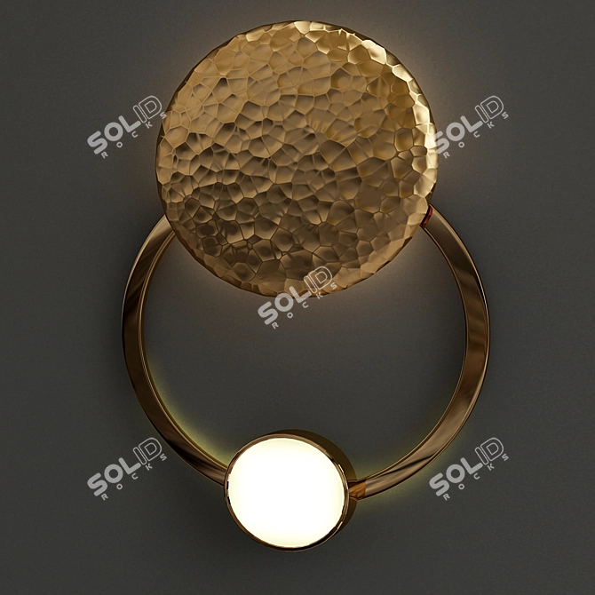 Elegant ANZAZO Glass Wall Sconce 3D model image 2