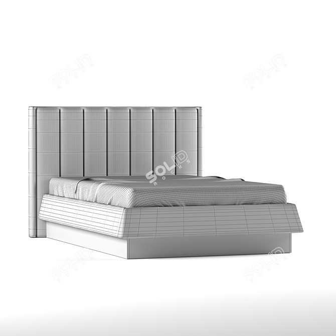 Title: Modern Turbosmooth Bed 3D model image 3