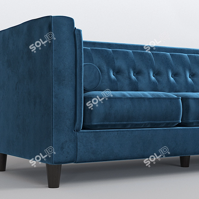 Roberta Chesterfield Sofa: Stylish and Spacious Seating 3D model image 2