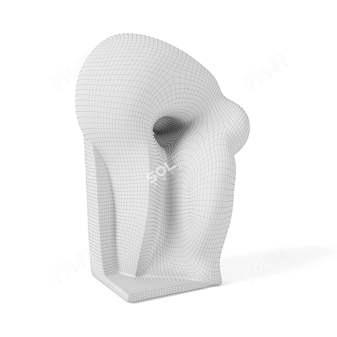 Elegant Ceramic Sculpture by Pierre Martinon 3D model image 3