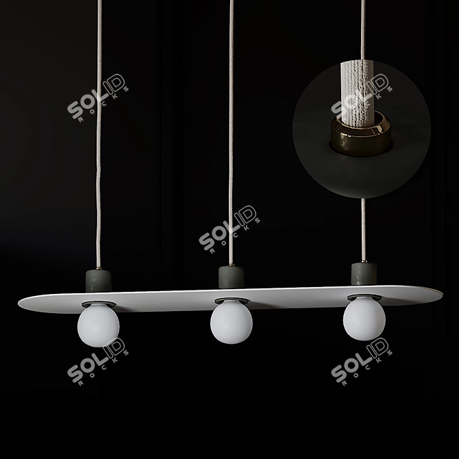 Elegant LUNE Pendant: Perfect Lighting Solution 3D model image 1