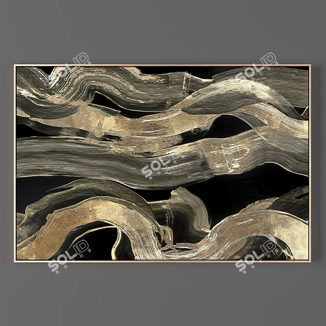 Metal Frame Collection: Set of 1 Frames - 1000 x 1500 mm - Textured 3D model image 1