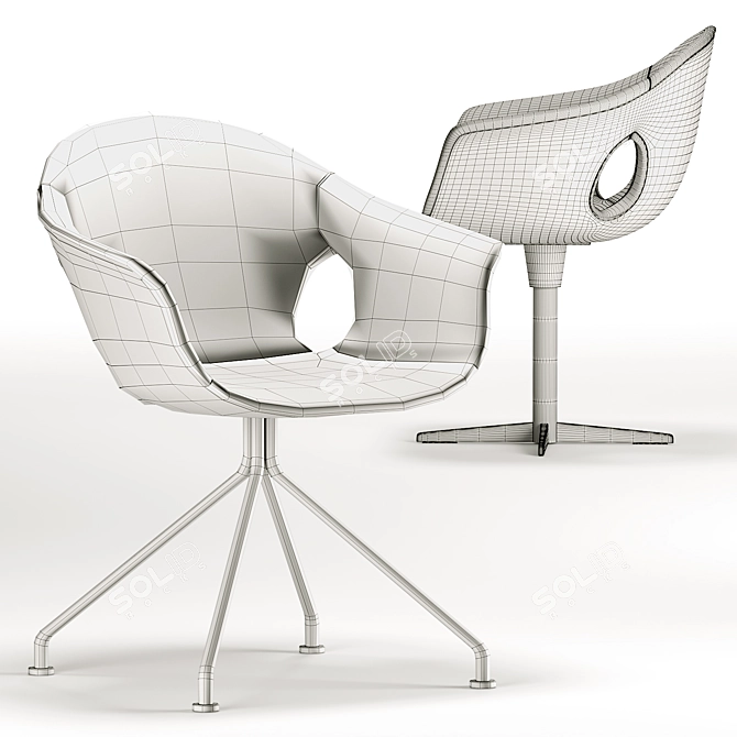 Poltrona Frau Ginger Ale Desk-Chair: Elegant and Functional 3D model image 3