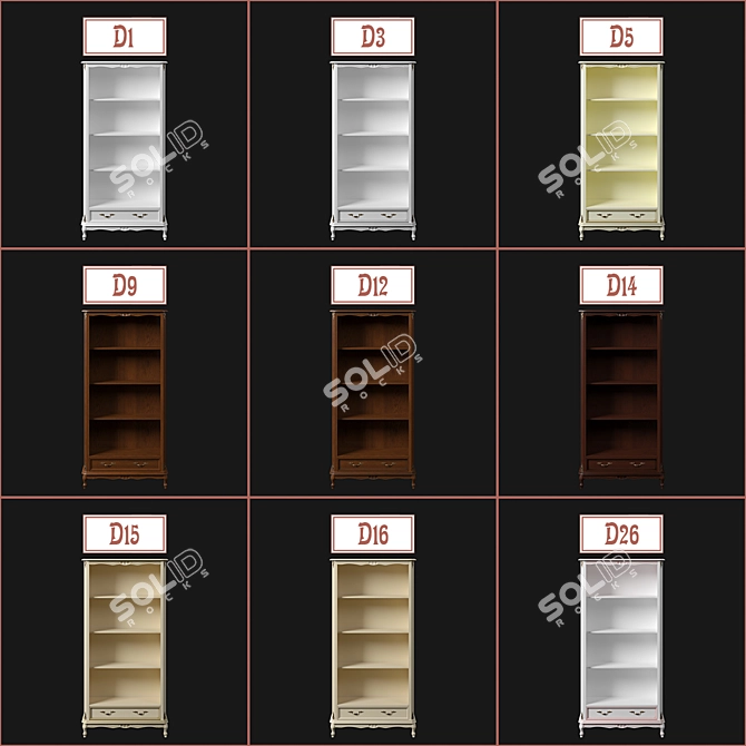 Ravanti Bookcase | Elegant Wood Design 3D model image 3