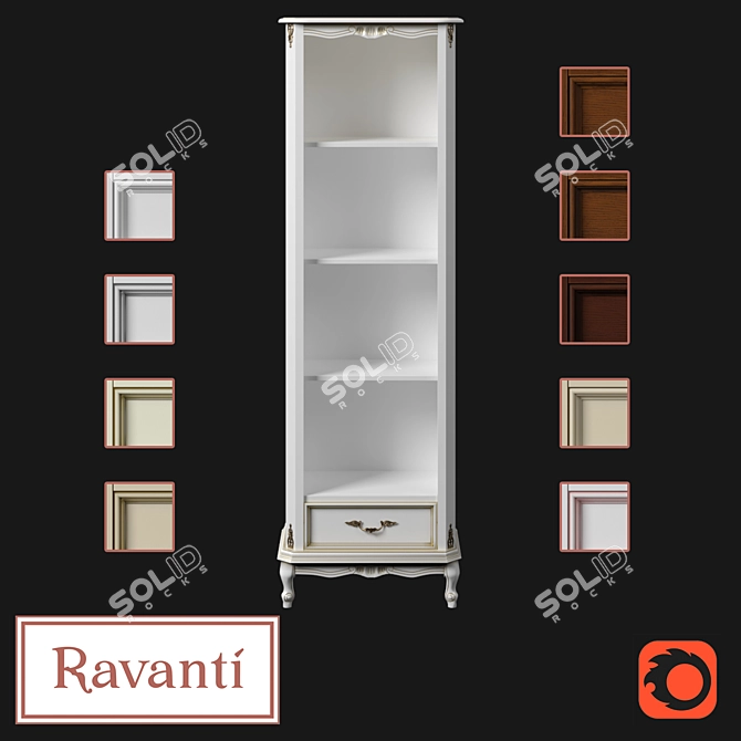 Ravanti Bookcase #2 - Elegant and Functional 3D model image 1