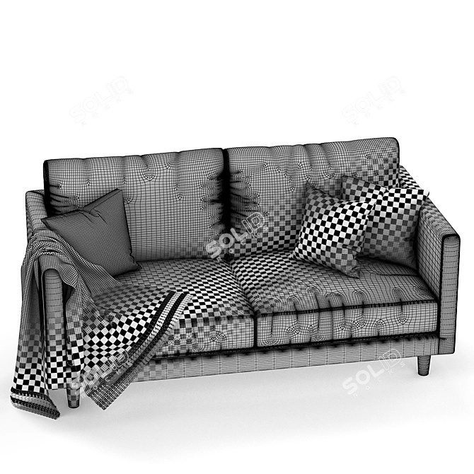 Modern Halley 2.5 Sofa: Stylish Comfort 3D model image 3