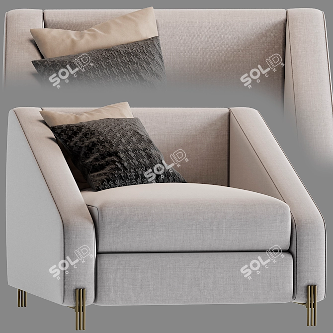 Elegant Candice Chair: Contemporary Design 3D model image 1