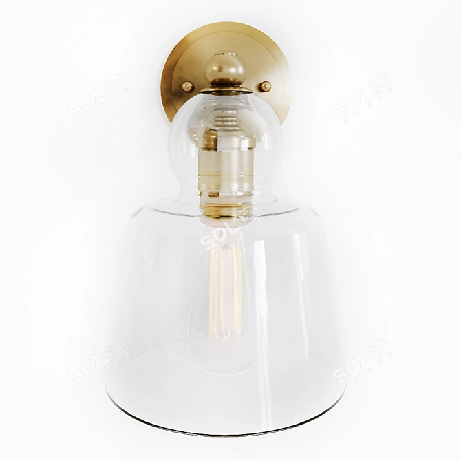 Modern Lander Sconce: Sleek and Sophisticated 3D model image 2