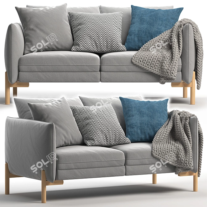 John Lewis Pillow Medium 2 Seater Sofa 3D model image 1