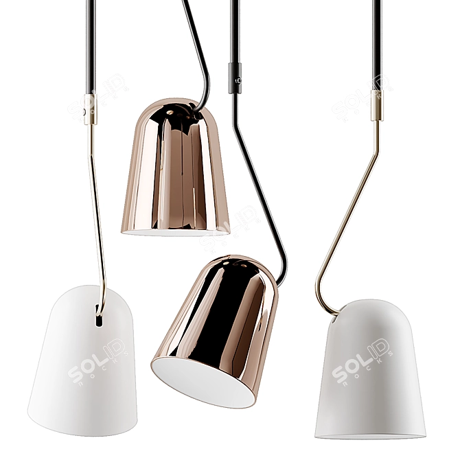 Minimalist Dobi Pendant Light 3D model image 5