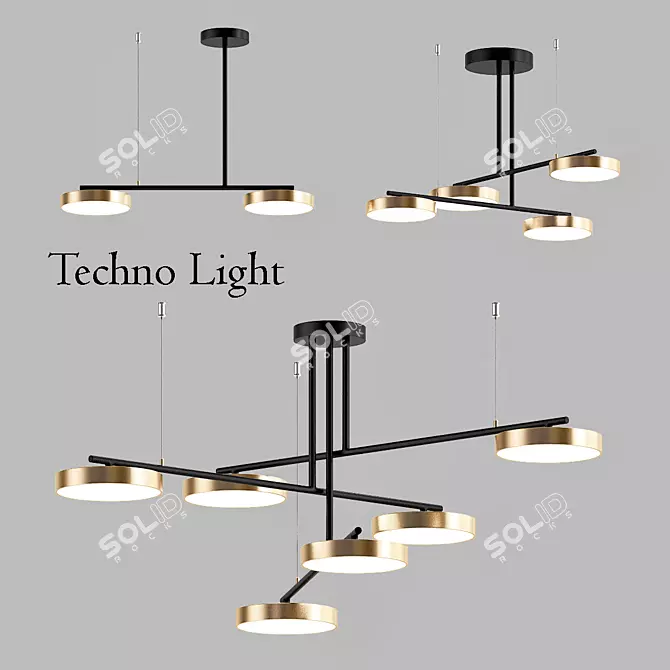 Futuristic Technum Light: Modern Design 3D model image 1