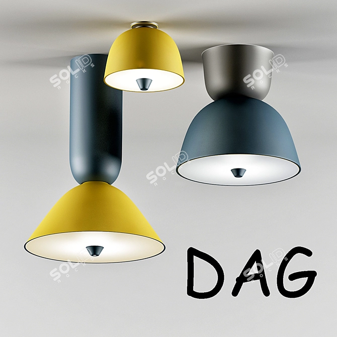 Modern Ceiling Light - DAG 2013 3D model image 1