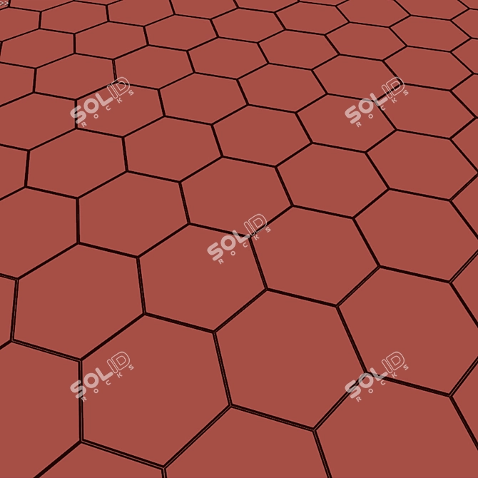 Hexagon Forest: Porcelain Tiles by EQUIPE URBAN 3D model image 3