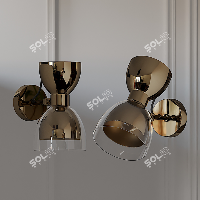 Modern Elegance: Sofo Wall Lamp 3D model image 2