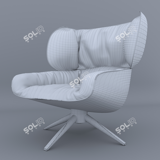 Modern B&B Italia Tabano Armchair 3D model image 3