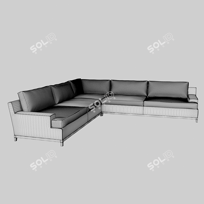 Modular Sofa: Hugo Divano C88 3D model image 3