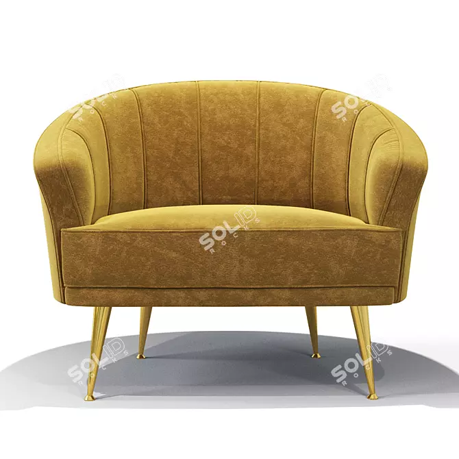 Elegant Maya Armchair: Polys 50,388 3D model image 1