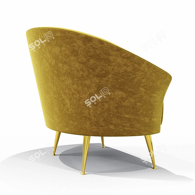 Elegant Maya Armchair: Polys 50,388 3D model image 3