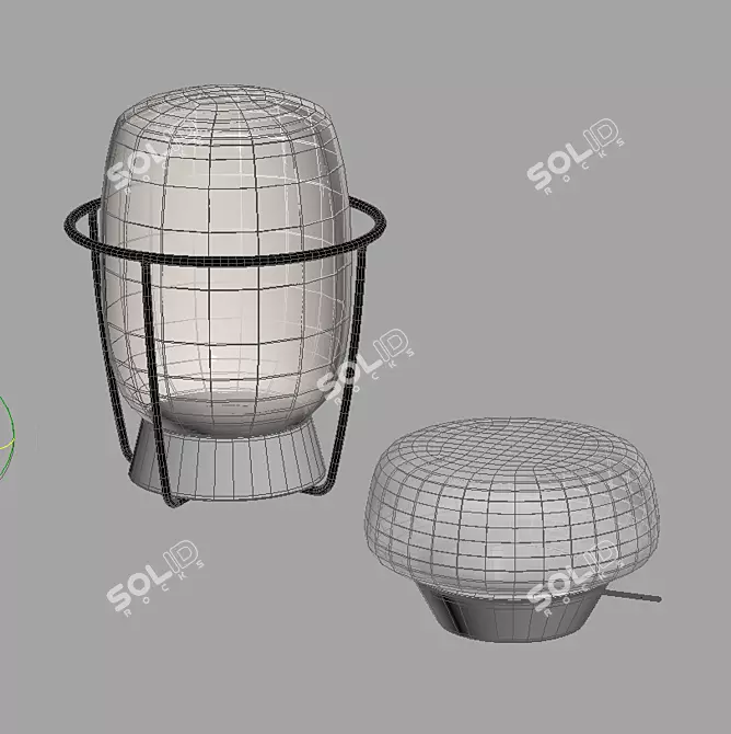 Contemporary Illumination: Sollos Tokyo & Mush Lamp 3D model image 2