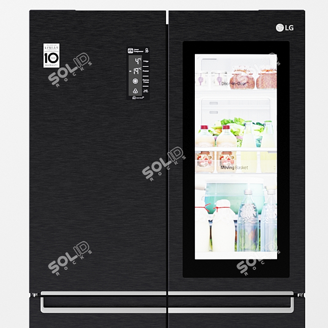 LG Refrigerator Set: Style and Functionality 3D model image 2