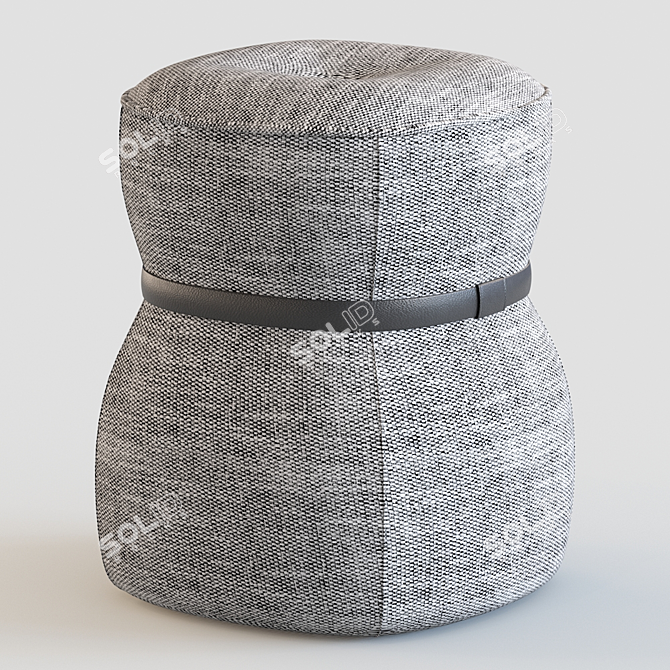 Elegant Lepli Stool by Poltrona Frau 3D model image 2