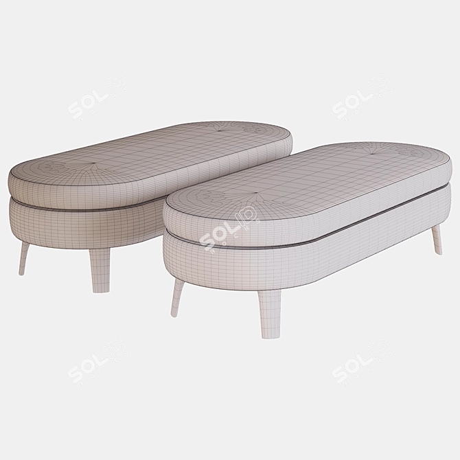 Minotti Puff Denny: Stylish 3D Model 3D model image 2