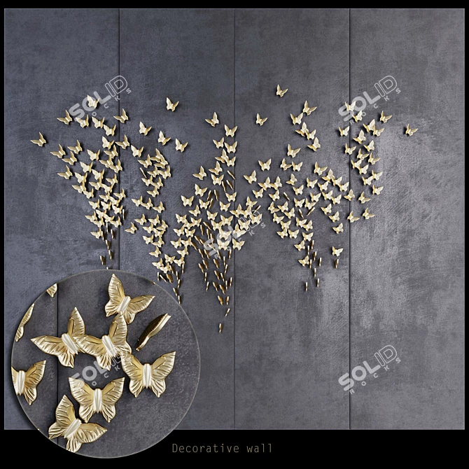 Elegant Decorative Wall Panel 3D model image 1