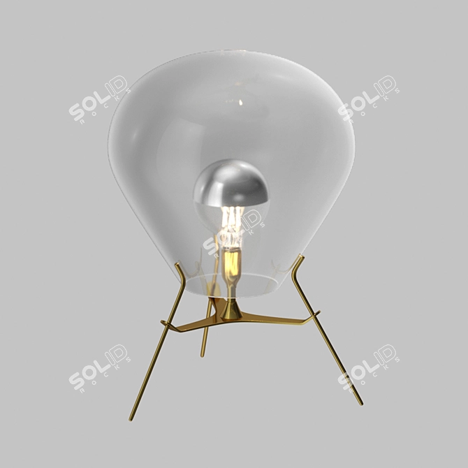 Modern Mushroom Floor Lamp 3D model image 1