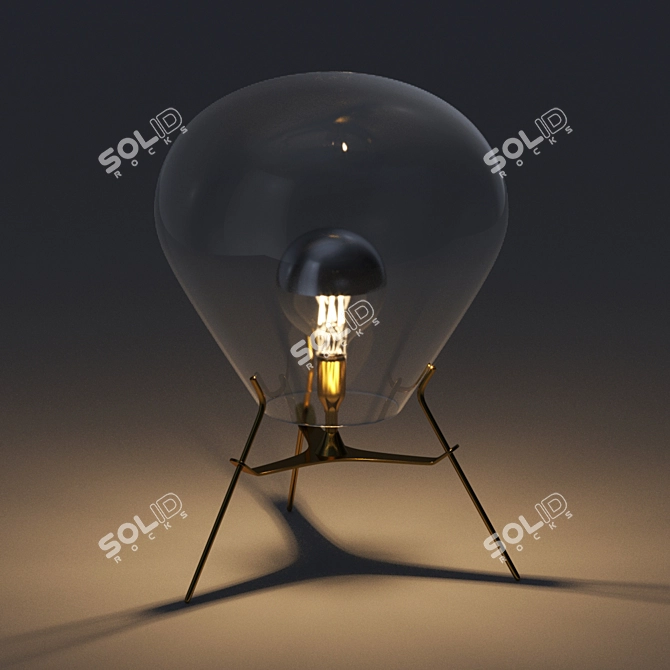 Modern Mushroom Floor Lamp 3D model image 2