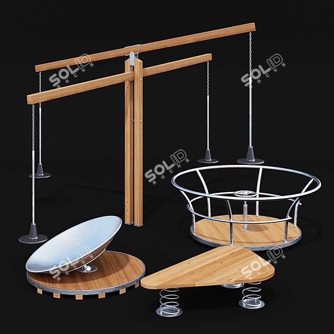 Outdoor Fun: Children's Playset 3D model image 1