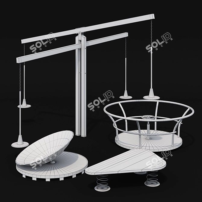 Outdoor Fun: Children's Playset 3D model image 2