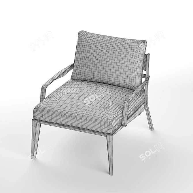 Eleganza Recliner: Viaggio Armchair 3D model image 3