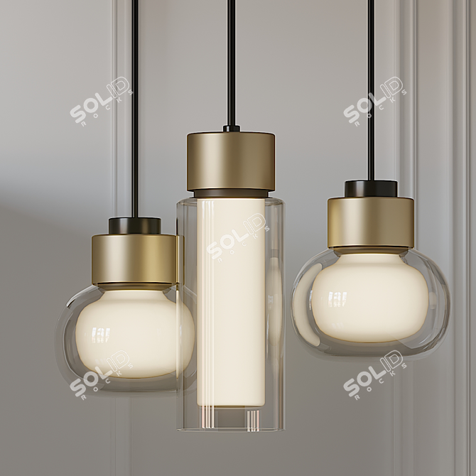 Elegant Rexa Design Pendant Light 3D model image 1