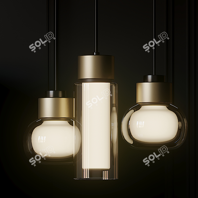 Elegant Rexa Design Pendant Light 3D model image 2