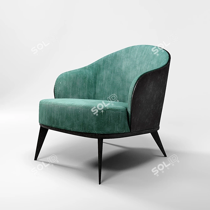 Elegant Convertible Sofa 3D model image 2