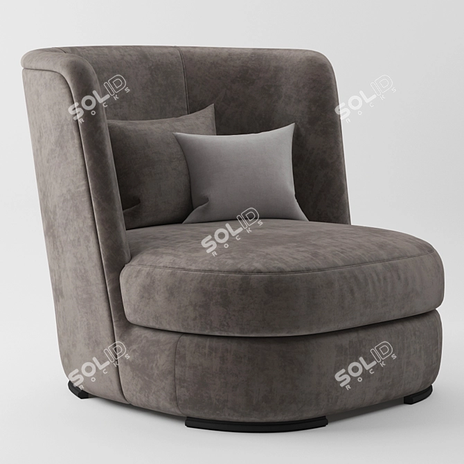 Elegant Gabbo Armchair: Perfect Blend of Style and Comfort 3D model image 1