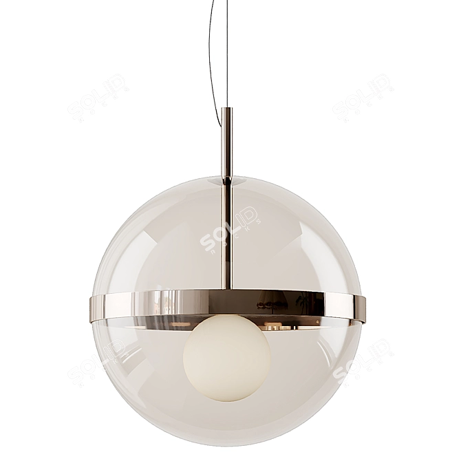 Firenze Blown Glass Pendant: Elegant Lighting Masterpiece 3D model image 2