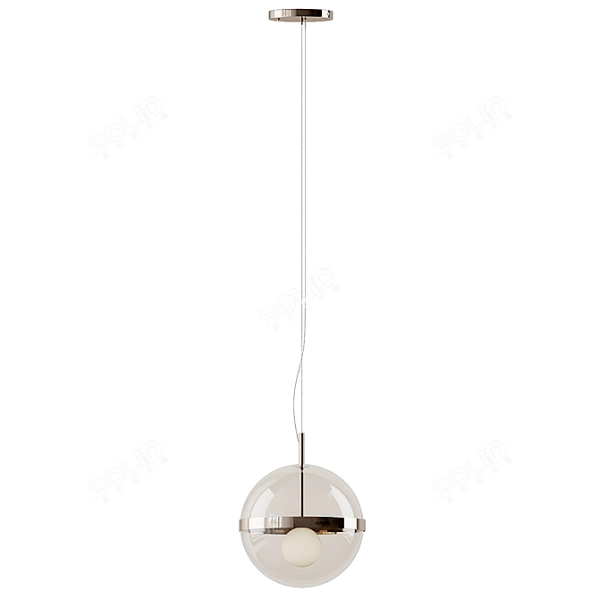 Firenze Blown Glass Pendant: Elegant Lighting Masterpiece 3D model image 3