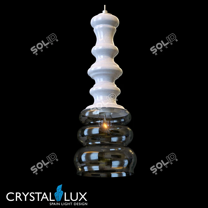 Crystal Lux Bell SP1 White Pendant 3D model image 1