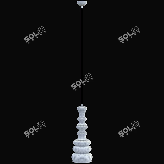 Crystal Lux Bell SP1 White Pendant 3D model image 2